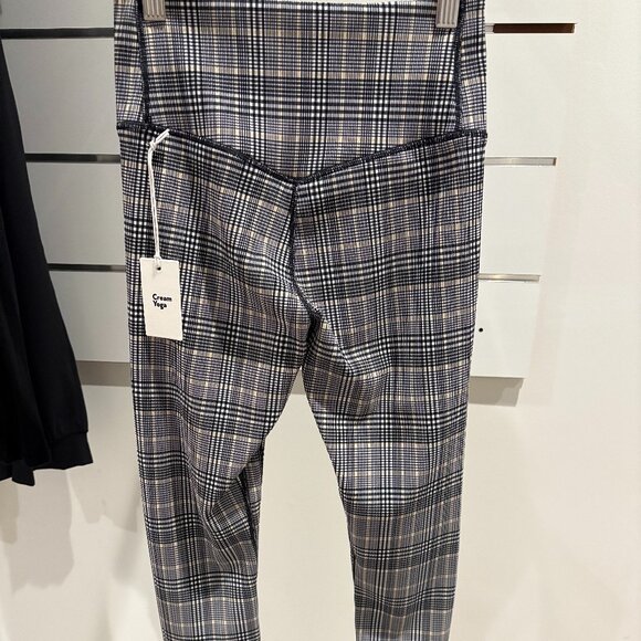 Cream Yoga Nancy Ribbed Legging Plaid - Picture 2 of 3